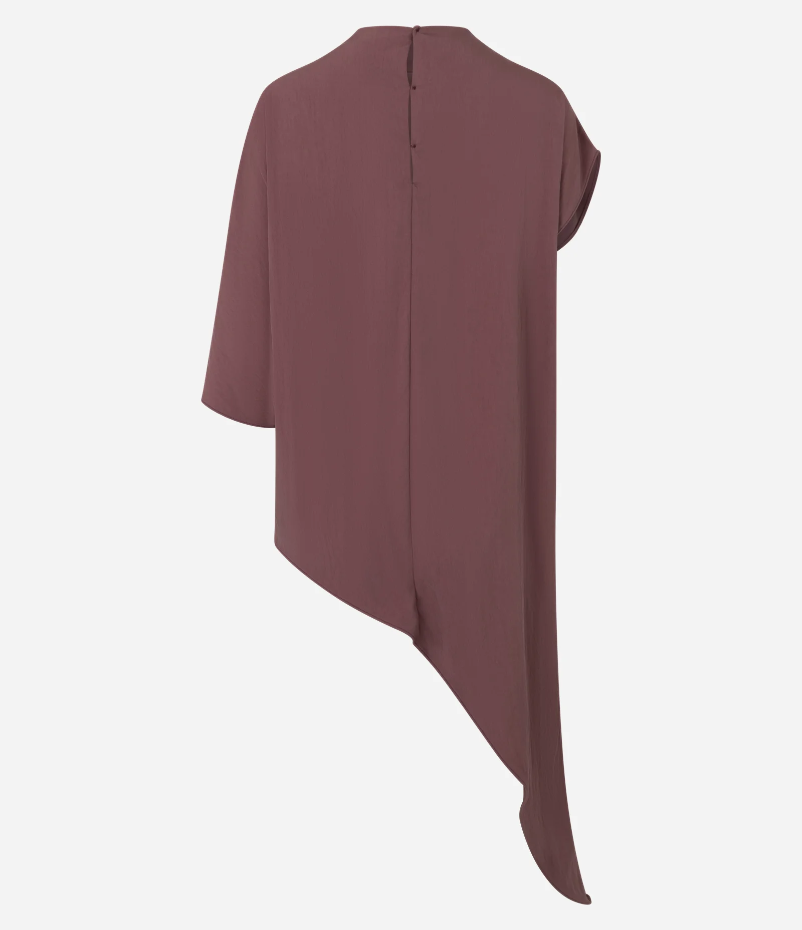 Blusa Manga Curta Assimétrica em Viscose Vermelho 2