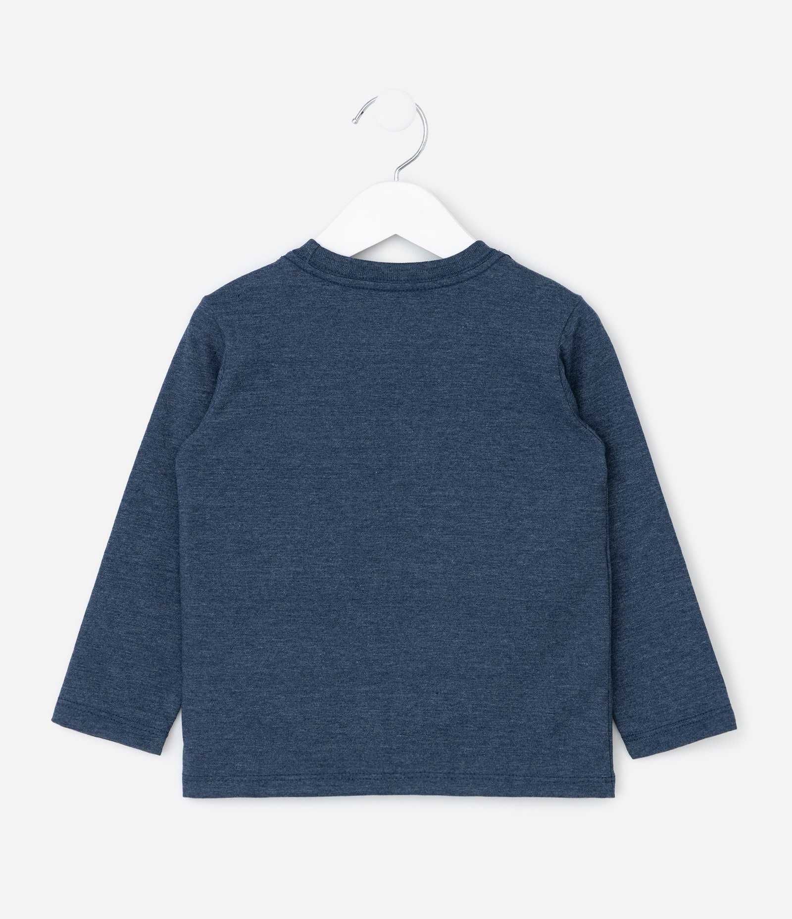 Camiseta Infantil com Estampa Escavadeira – Tam 1 a 6 Anos Azul Marinho 3