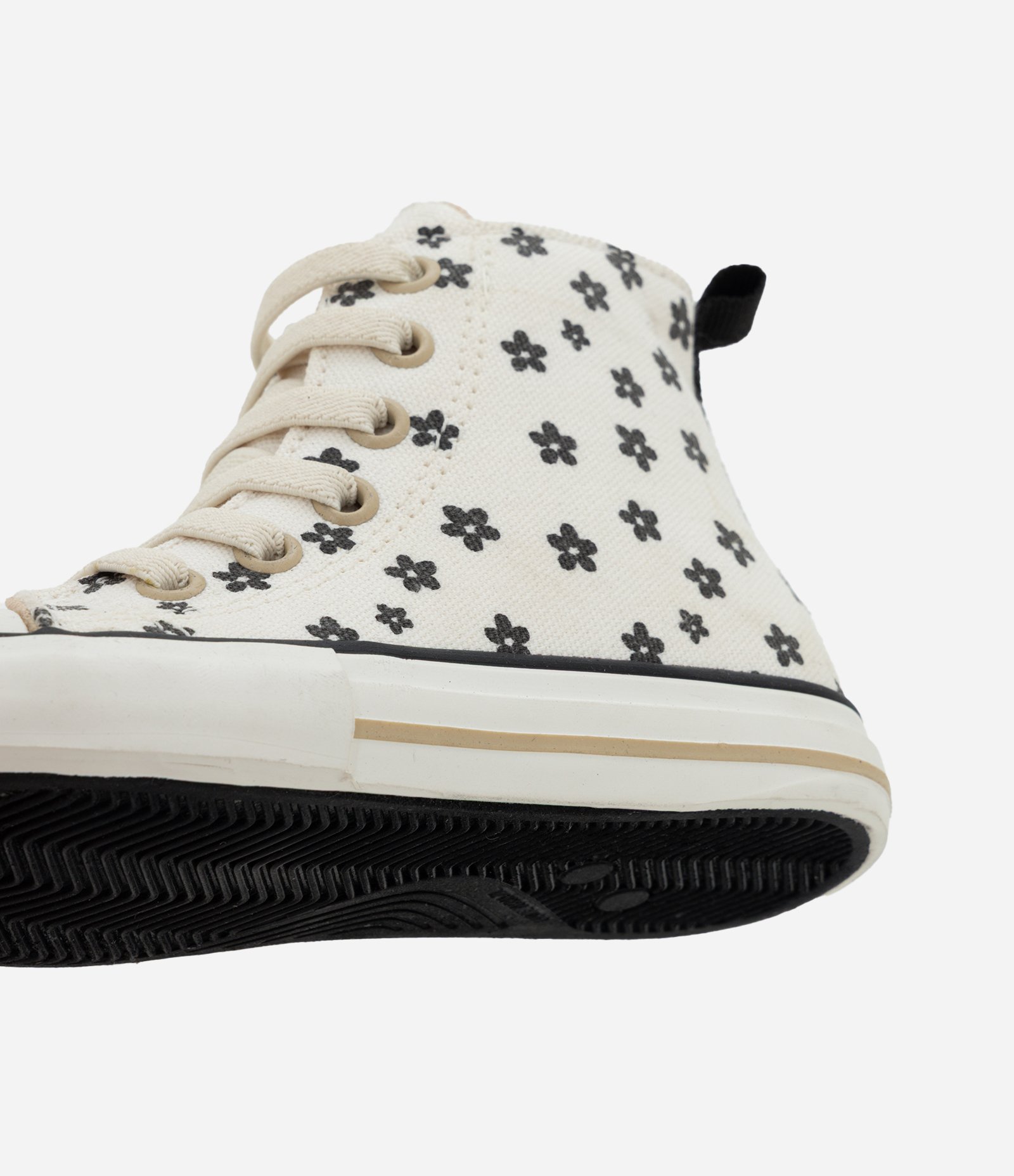 Tênis Infantil com Estampa Floral e Fechamento Lateral – Tam 20 a 27 Off White 3