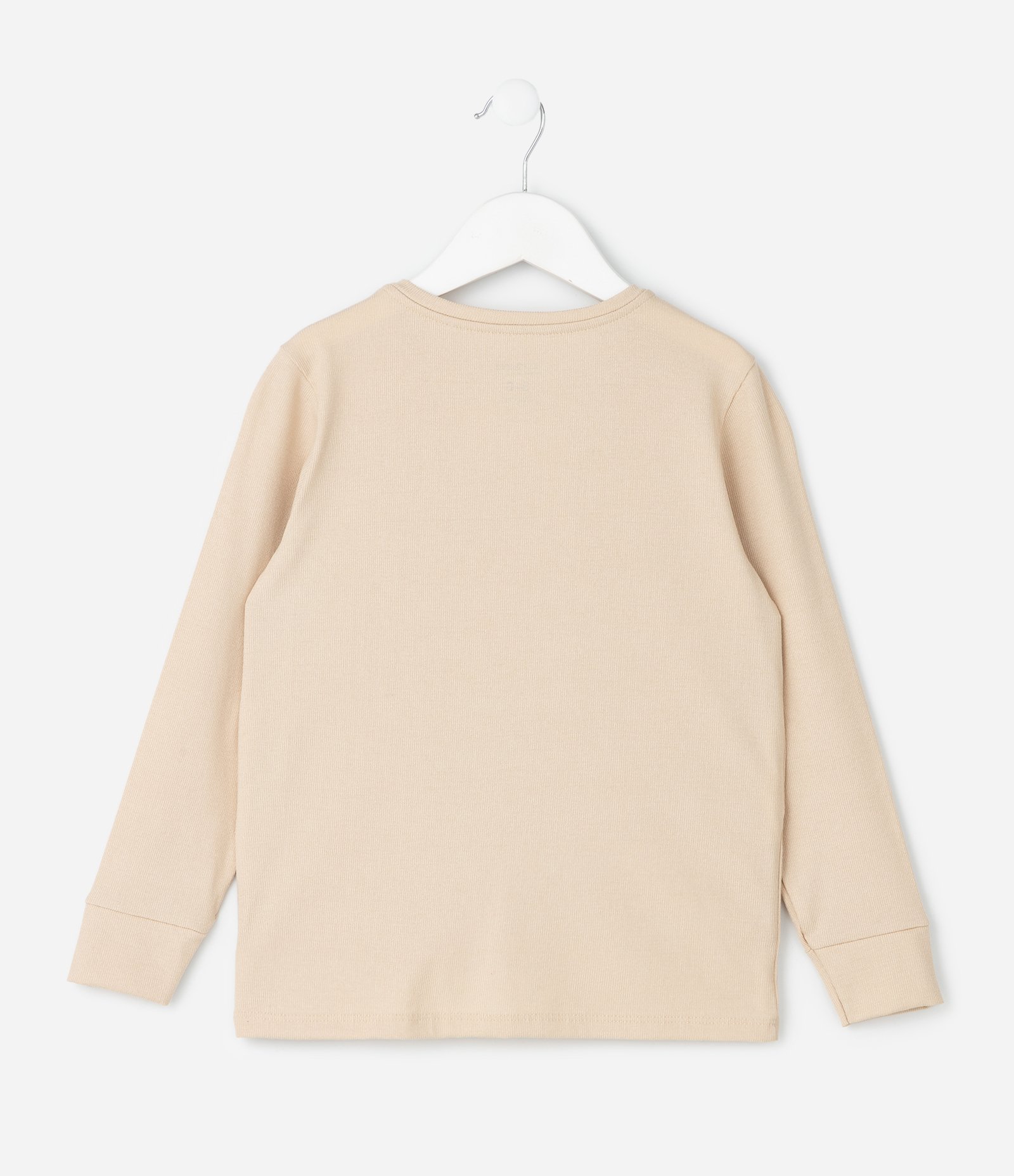 Pijama Infantil Blusa Manga Longa e Calça Xadrez – Tam 2 a 14 Anos Bege/Vinho 3