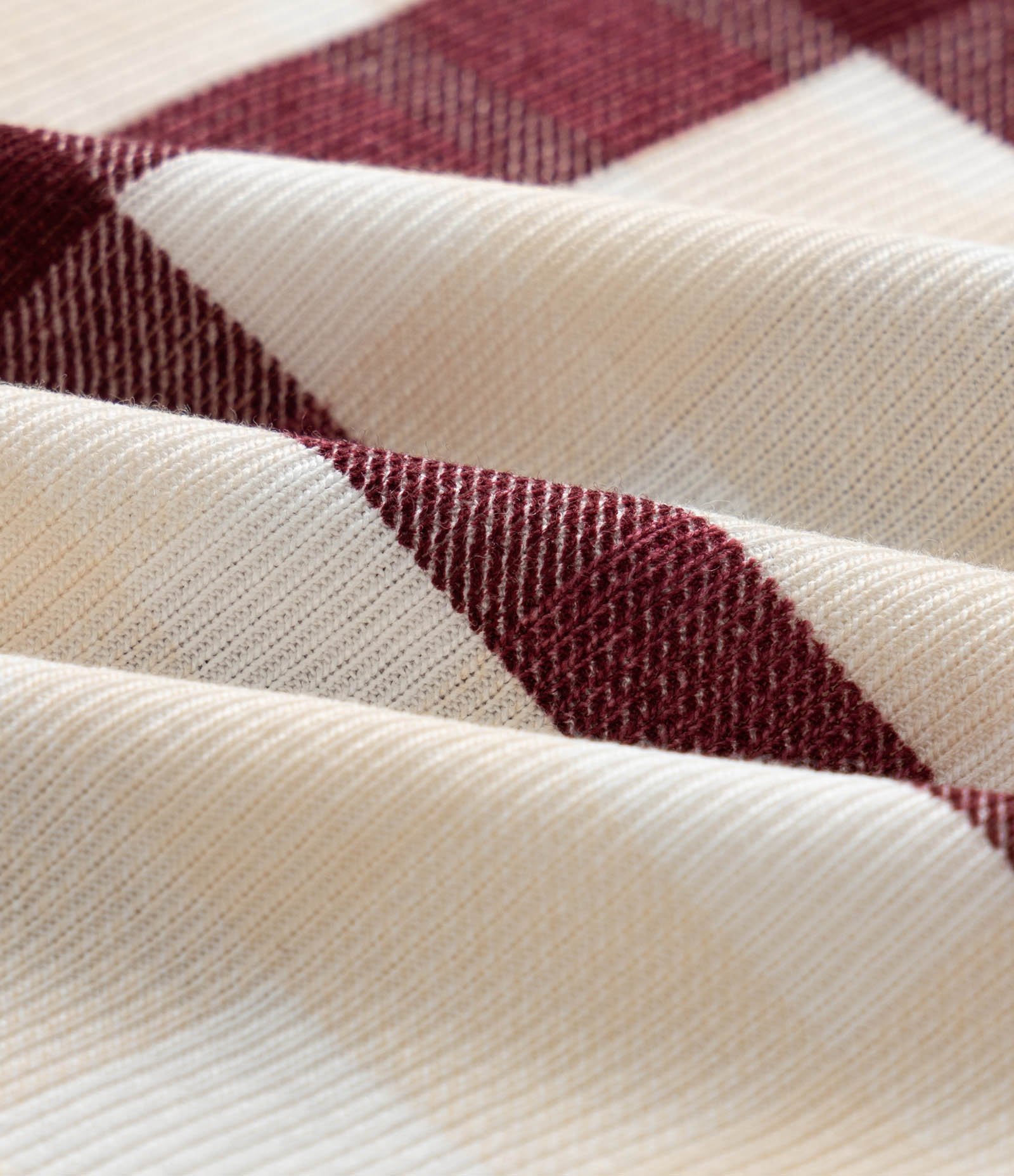 Pijama Infantil Blusa Manga Longa e Calça Xadrez – Tam 2 a 14 Anos Bege/Vinho 7