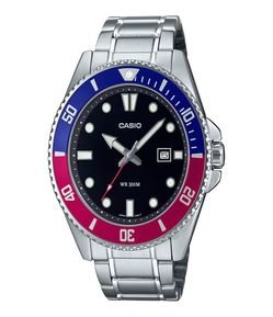 Relógio Analógico Casio Aço Modelo MDV 107D 1A3V