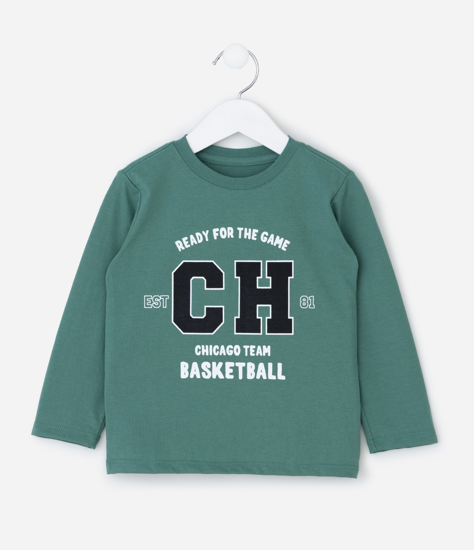 Camiseta Infantil com Estampa CH College – Tam 1 a 5/6 Anos Verde 1