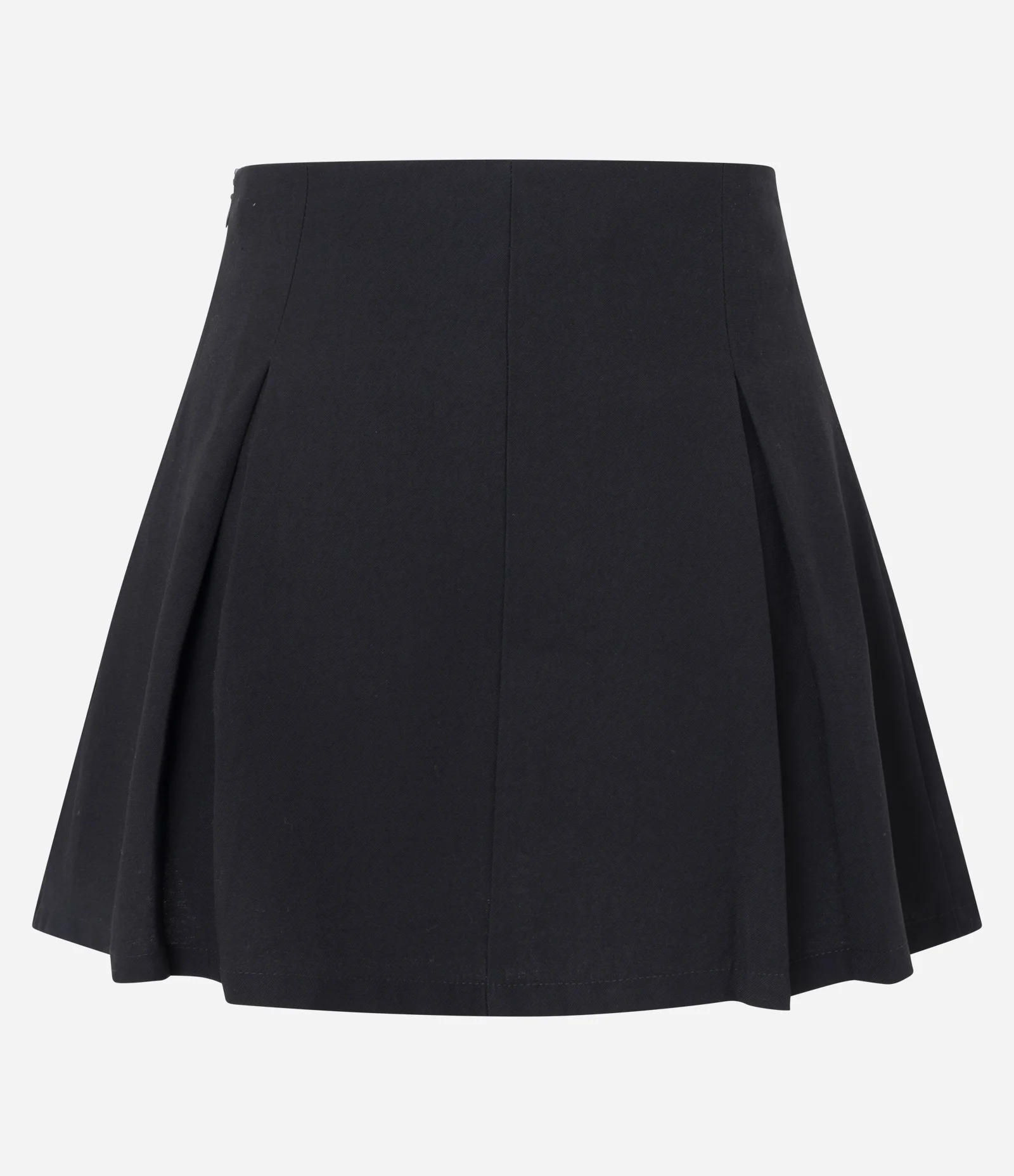 Saia Short com Pregas em Meia Malha Preto 2