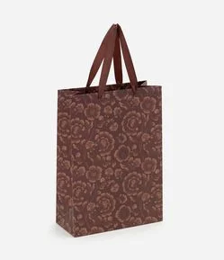 Embalagem para Presente Pequena em Papel com Estampa Floral