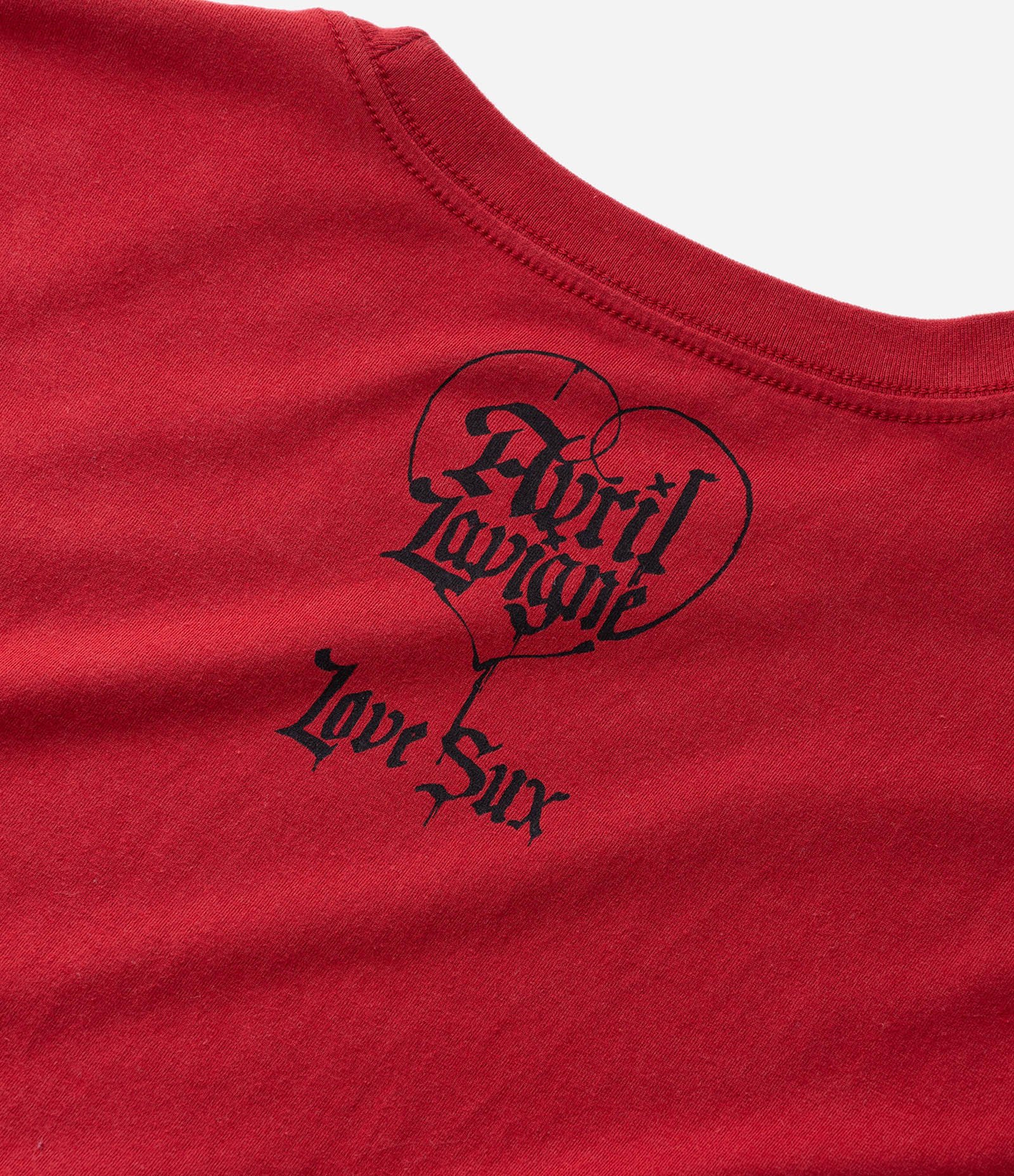 Camiseta Manga Curta em Algodão Avril Lavigne Vermelho 10