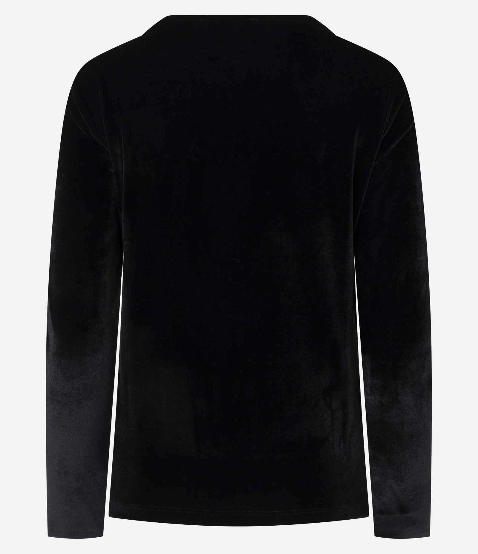 Blusa em Veludo com Decote Assimétrico Preto 3