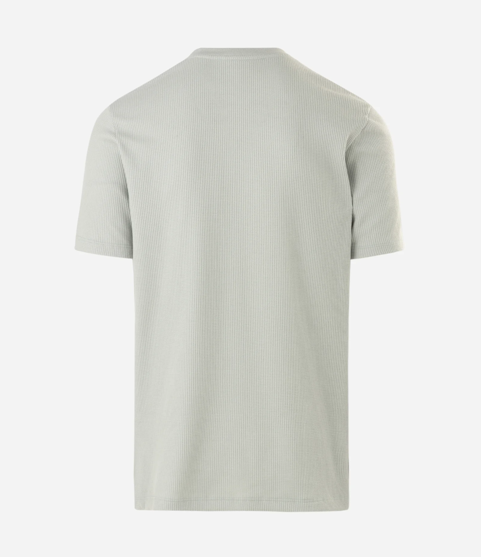 Camiseta Regular em Algodão com Textura Waffle Cinza 2