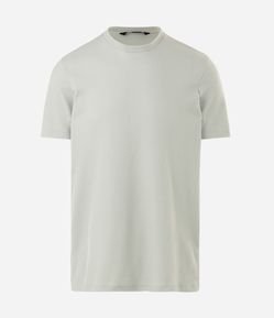 Camiseta Regular em Algodão com Textura Waffle