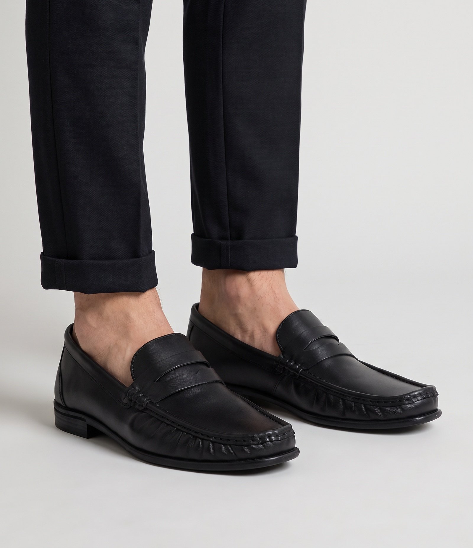 Sapato de Couro Modelo Mocassim Preto 1