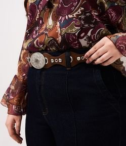 Cinto PU com Ilhós e Tachas Curve & Plus Size