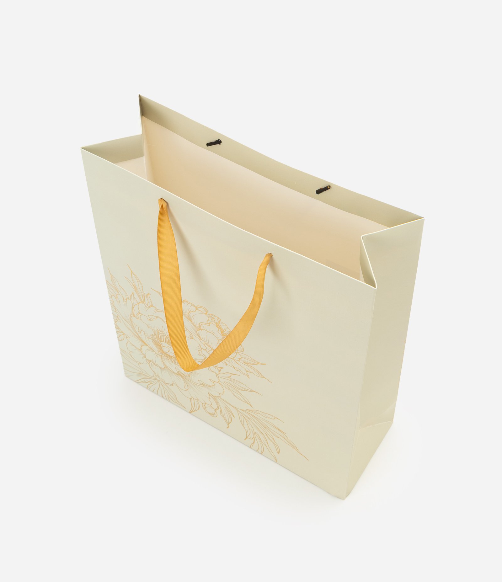 Embalagem de Presente Média com Estampa Floral Bege 2