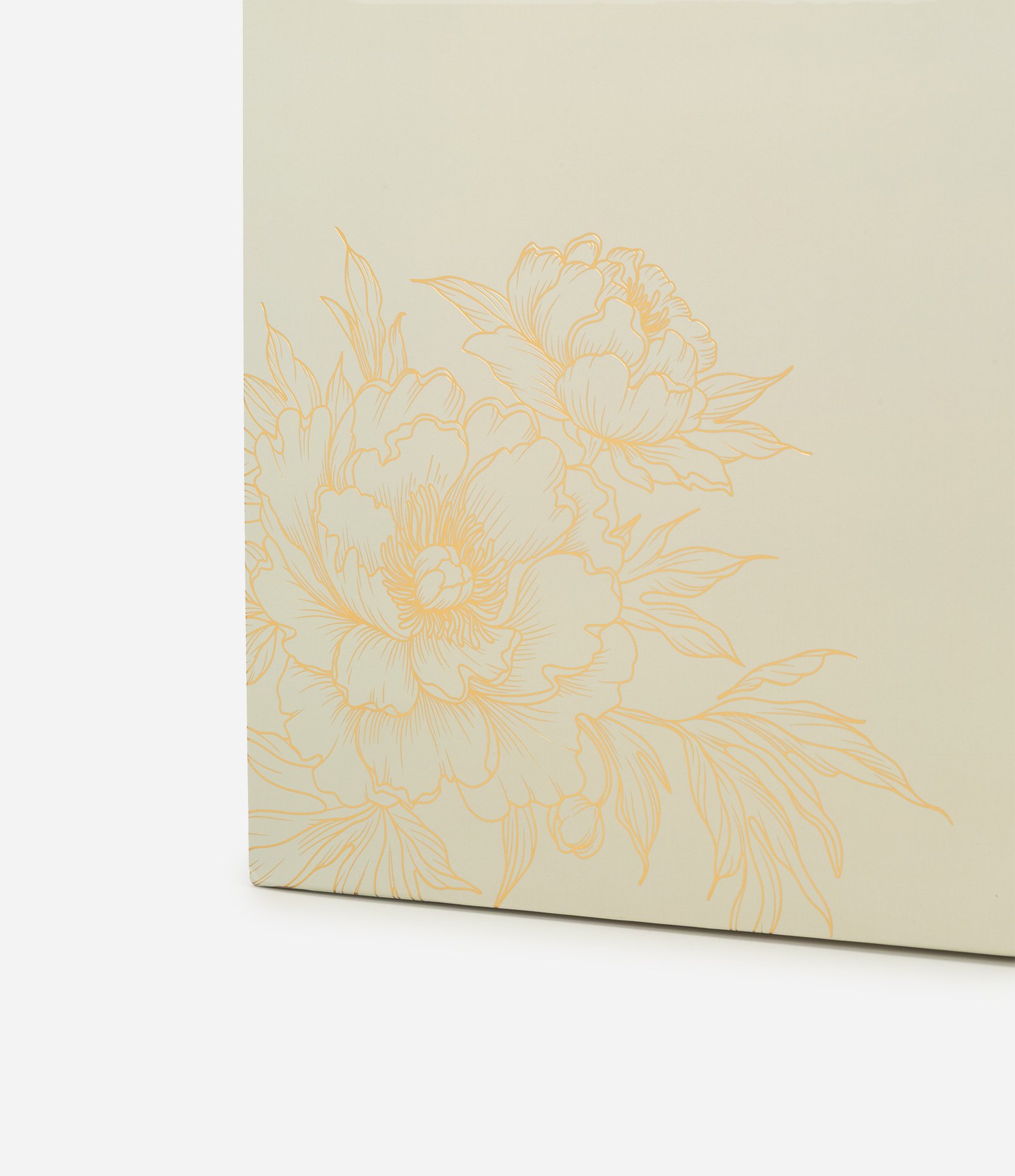 Embalagem de Presente Média com Estampa Floral Bege 3