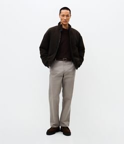 Calça Sarja Lisa Modelagem Reta