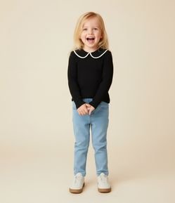 Blusa Infantil Slim com Gola Boneca – Tam 1 a 5/6 Anos