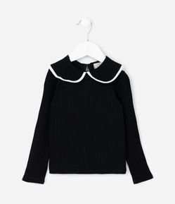 Blusa Infantil Slim com Gola Boneca – Tam 1 a 5/6 Anos