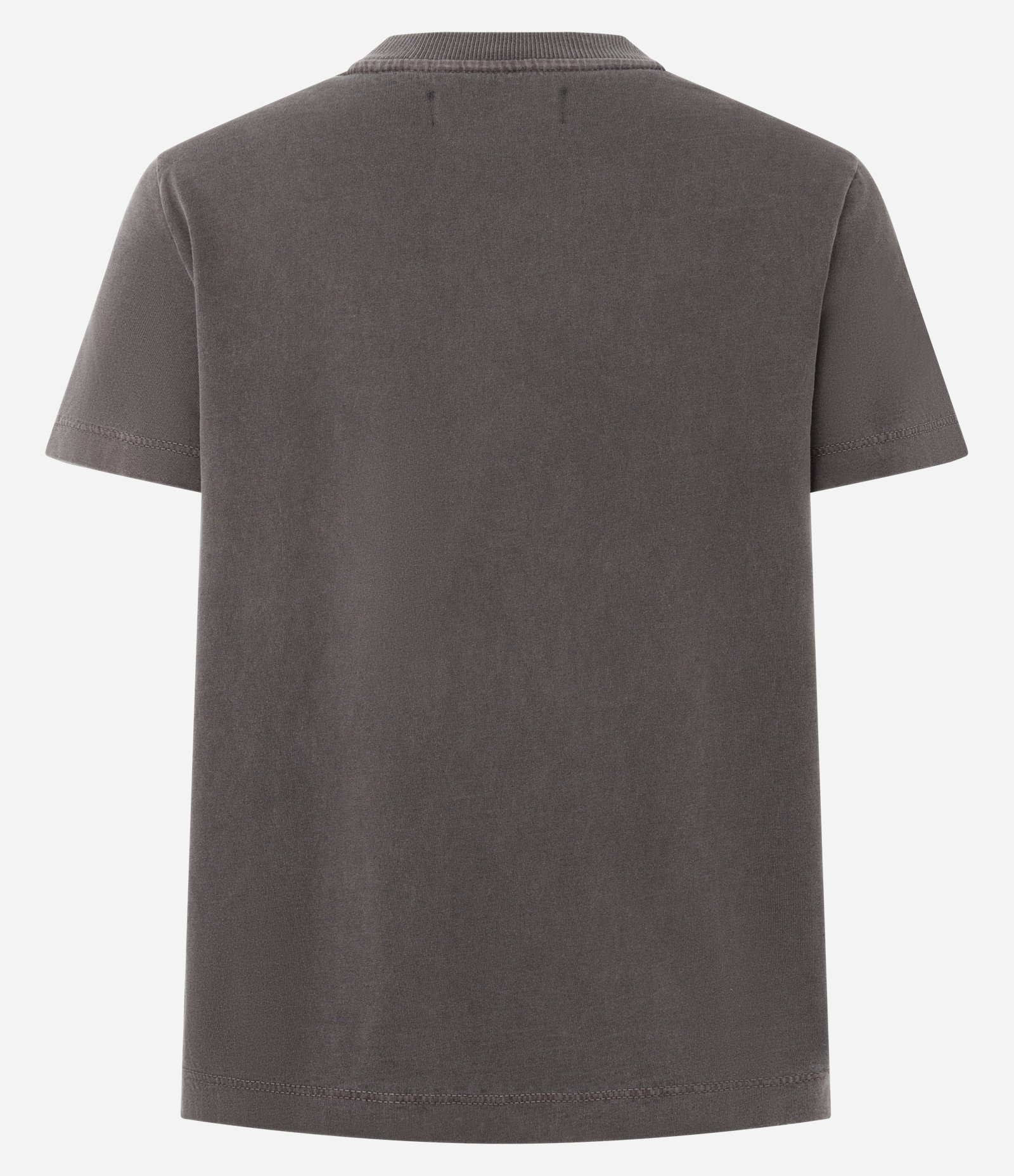 Camiseta Manga Curta em Algodão com Estampa Flor Cinza 6