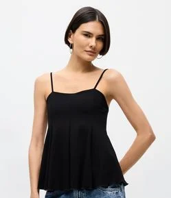Blusa Peplum de Alcinha em Ponto Roma