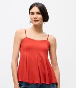 Blusa Peplum de Alcinha em Ponto Roma