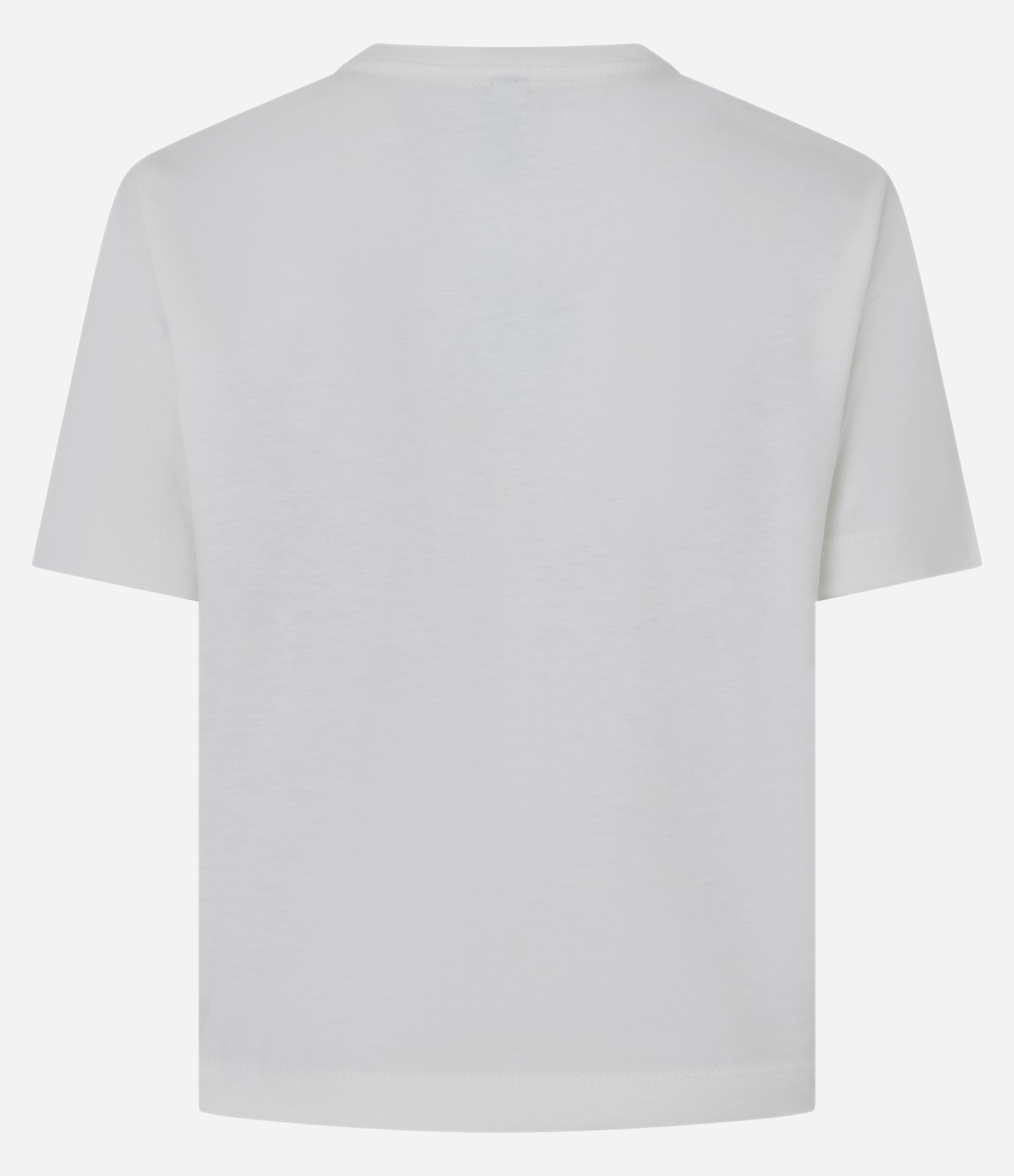 Camiseta Curta em Algodão com Bordado Frontal de Laço Branco 6
