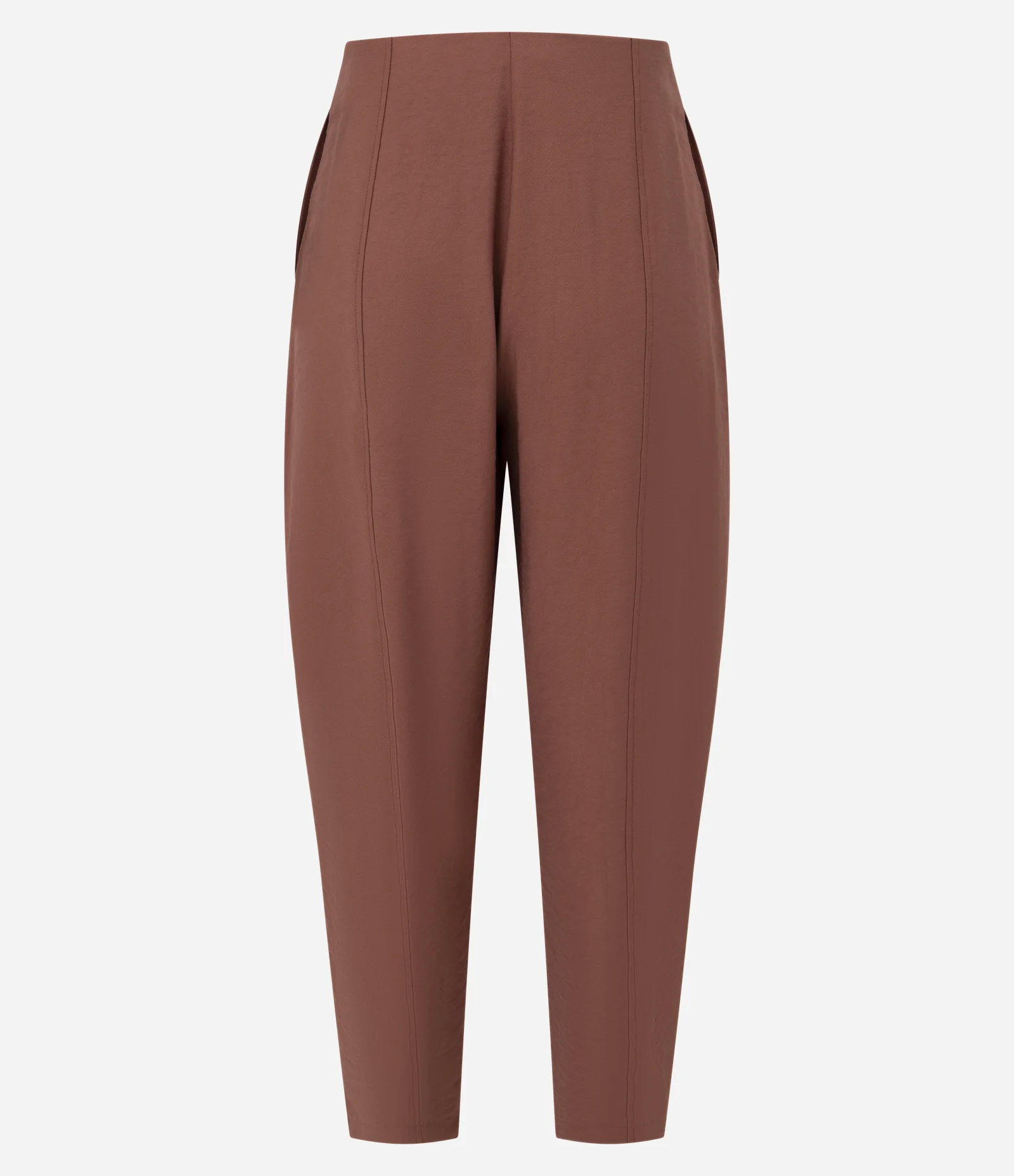 Calça Cenoura Alfaiatada com Costura Frontal Marrom 6