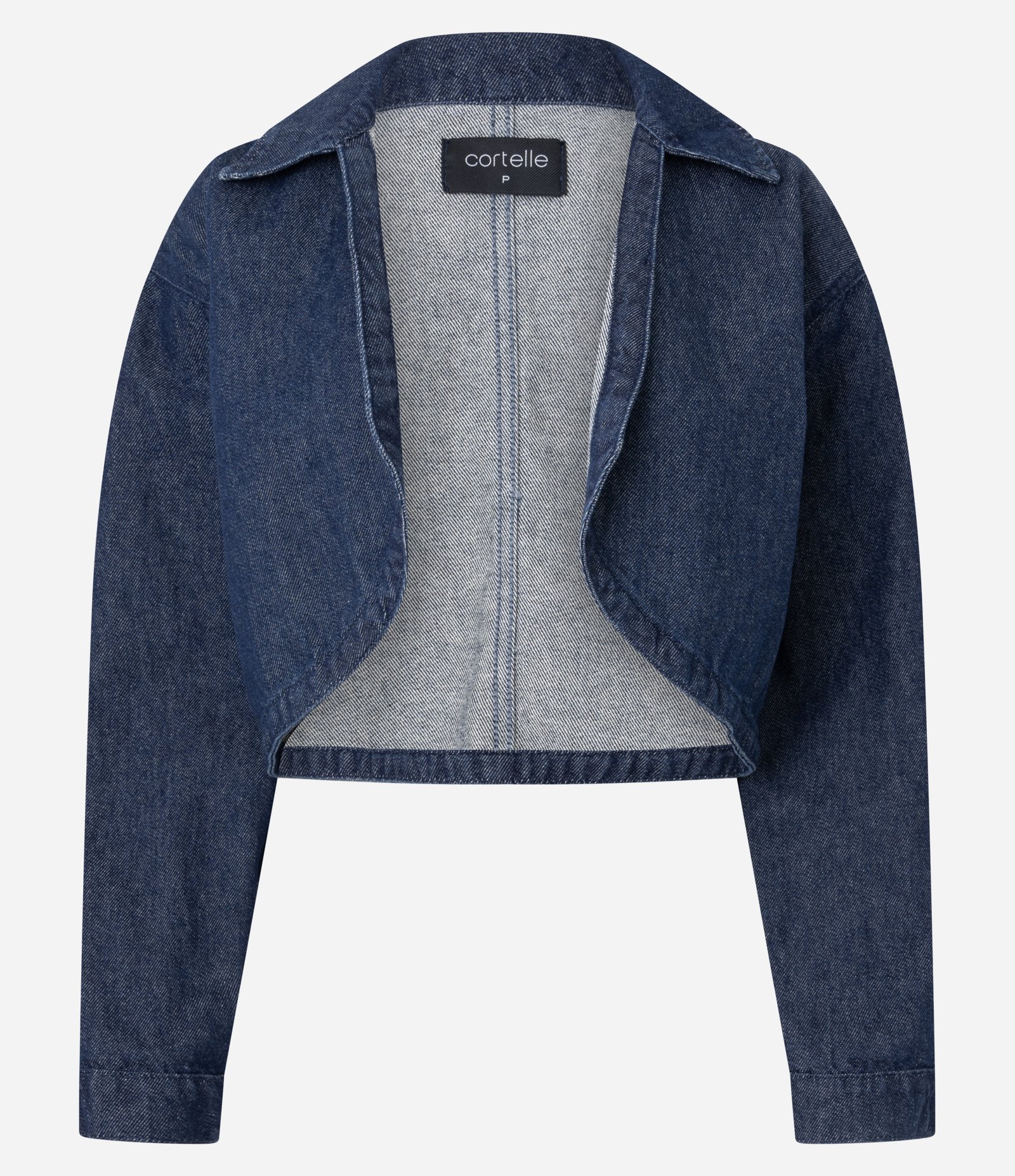 Jaqueta Cropped em Jeans Estruturada Azul 5