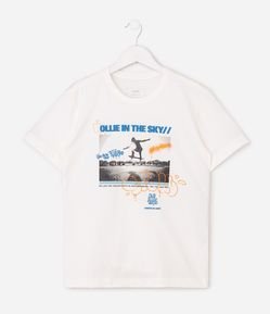 Camiseta Infantil Skate com Estampa em Puff - Tam 5 a 14 Anos