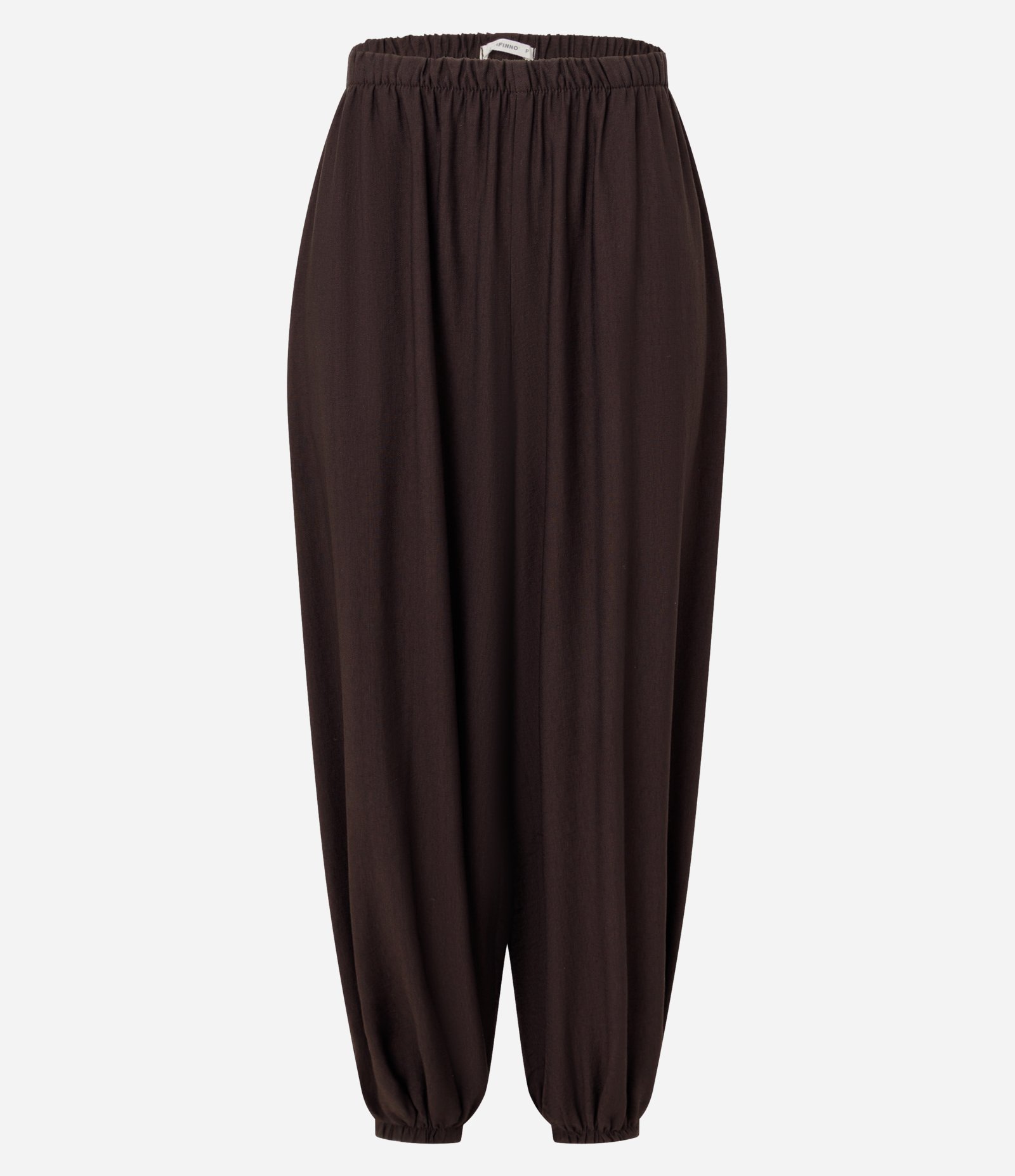 Calça Aladim em Viscose com Cós Elástico Marrom 5