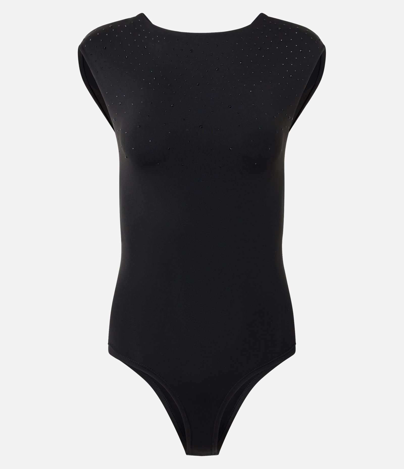 Body em Poliamida com Aplicação de Brilhos Preto 5