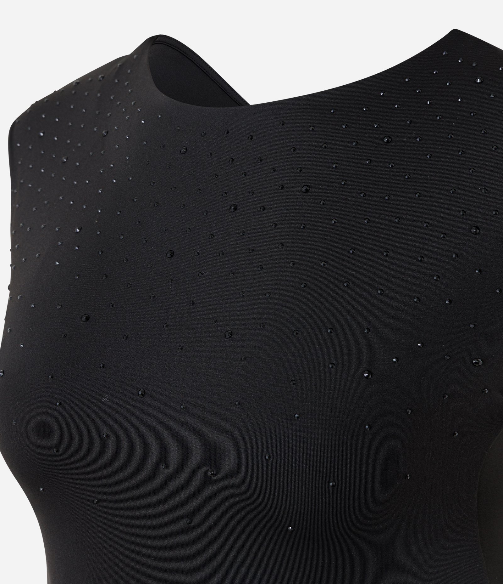 Body em Poliamida com Aplicação de Brilhos Preto 6