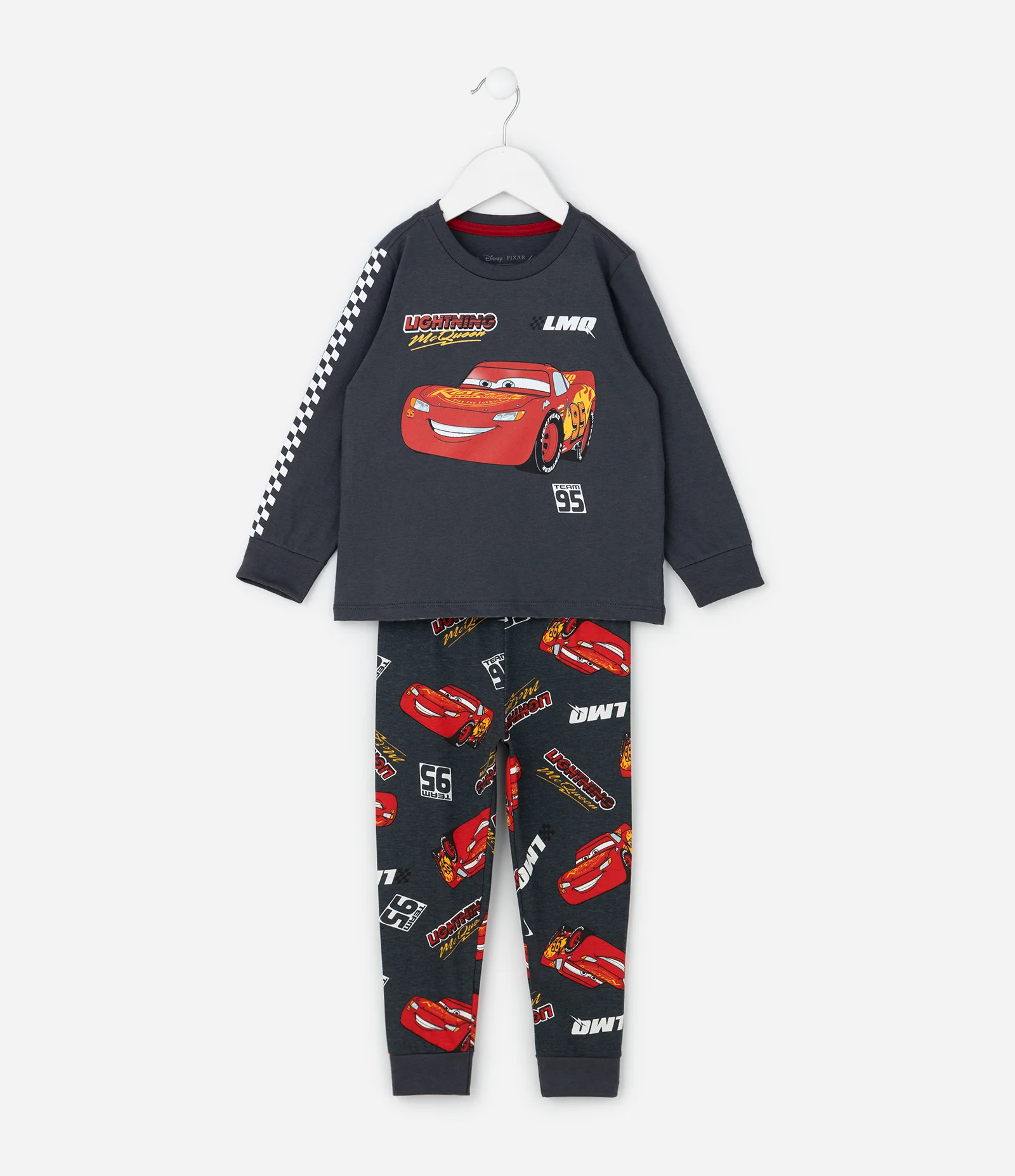 Pijama Infantil Longo Relâmpago McQueen – Tam 2 a 6 Anos Cinza 2