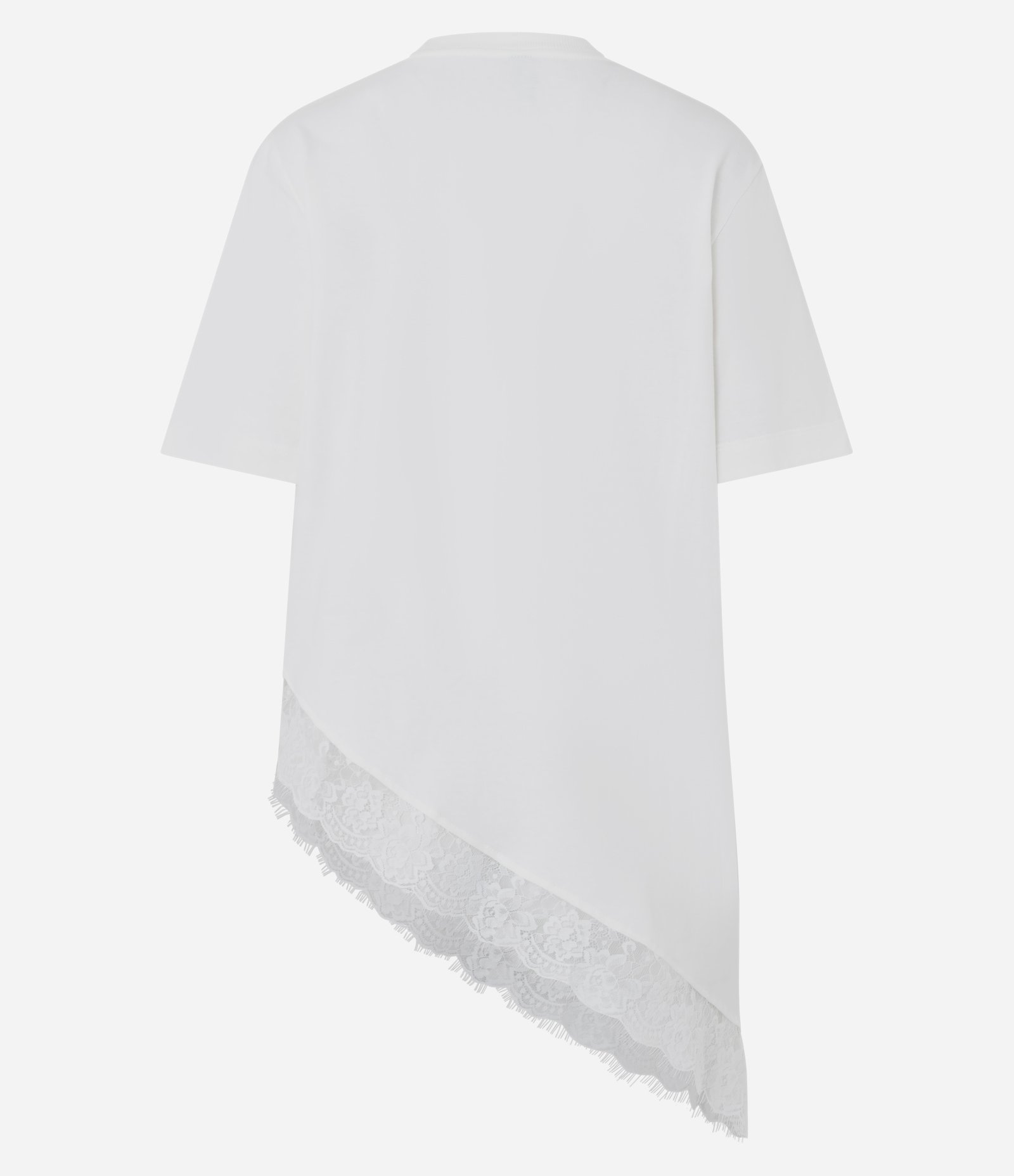 Blusa em Algodão com Estampa e Renda na Barra Branco 2