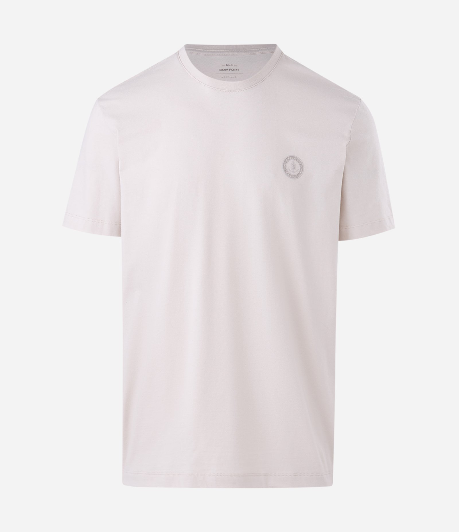 Camiseta Comfort em Algodão com Selo Náutico Âncora Off White 1