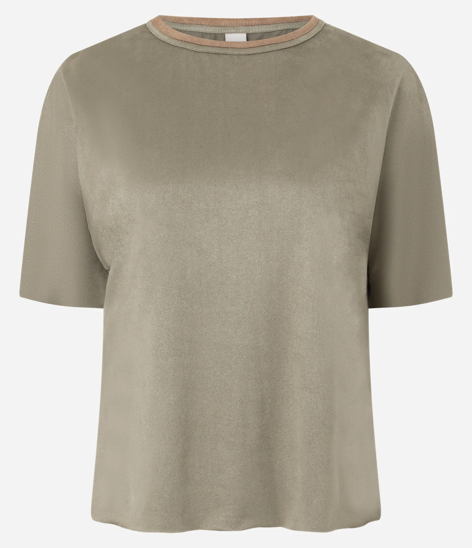 Blusa em Suede com Gola Contrastante Verde 5