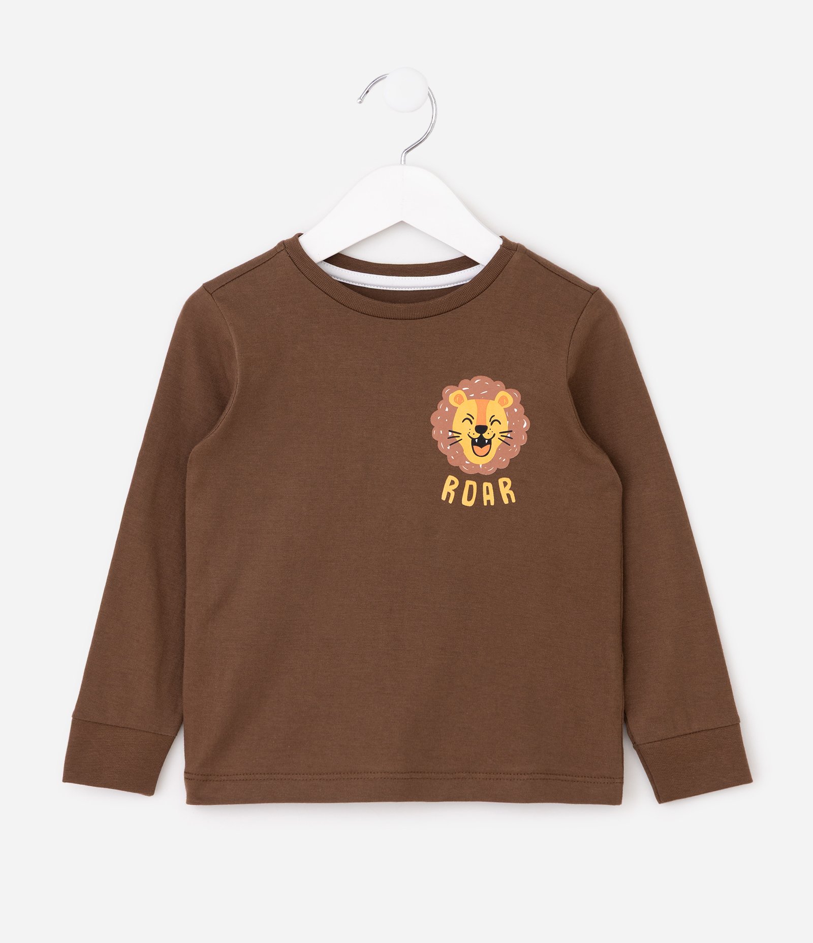 Pijama Infantil com Estampa Fullprint Leão – Tam 1 a 6 Anos Marrom 2