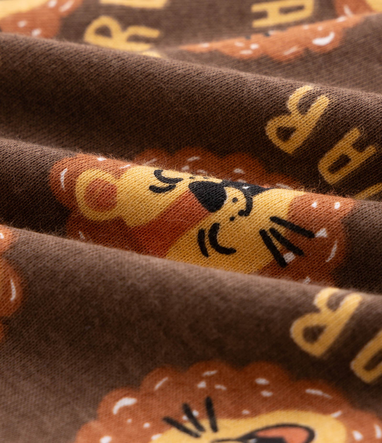 Pijama Infantil com Estampa Fullprint Leão – Tam 1 a 6 Anos Marrom 7