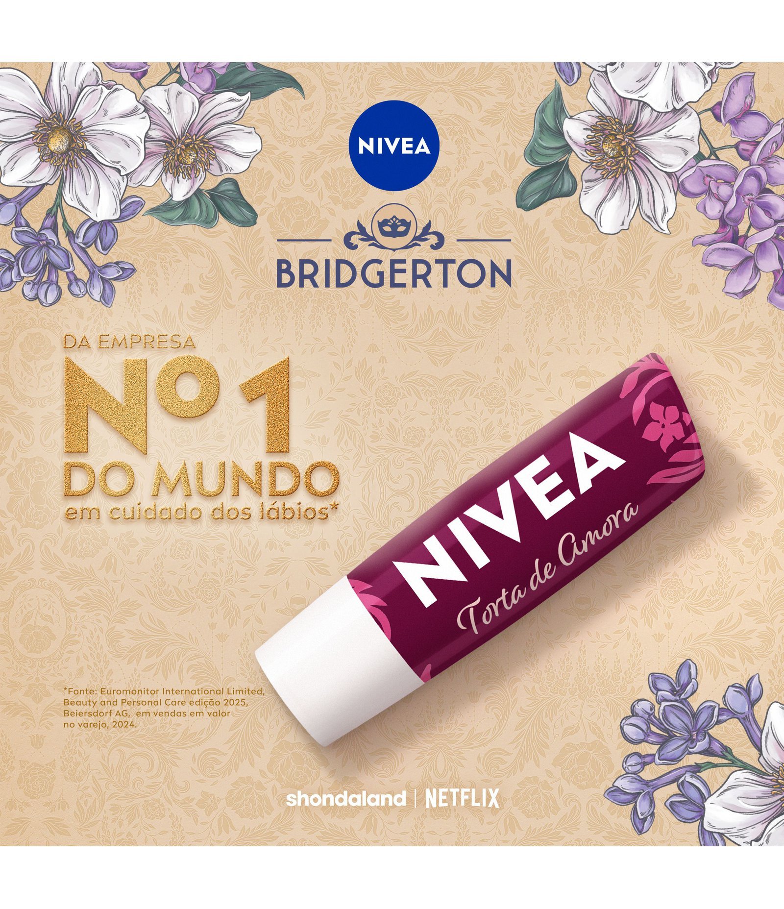 Hidratante Labial Torta de Amora Ed Limitada Bridgerton Nivea Torta de Amora 6