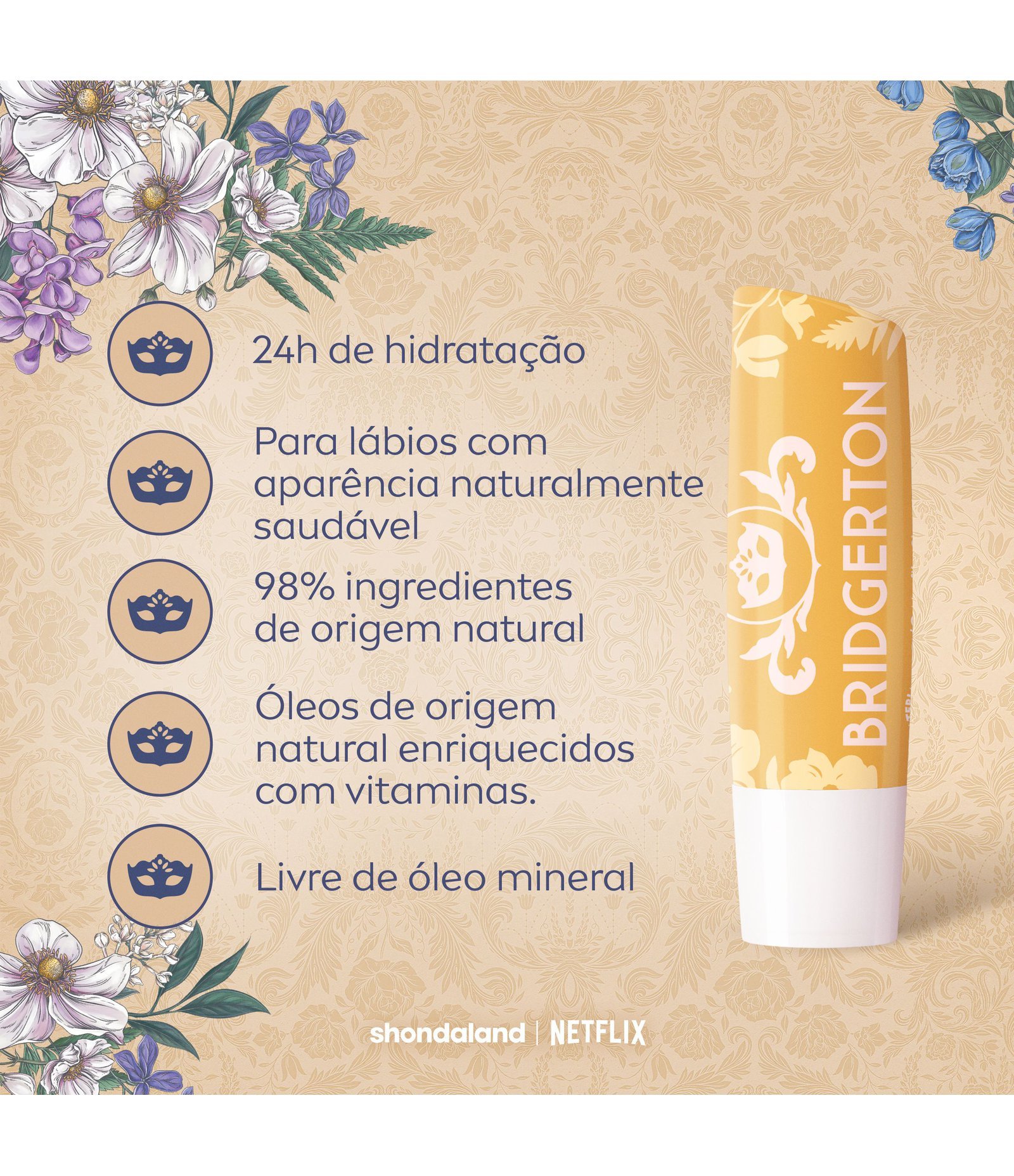 Hidratante Labial Biscoito de Baunilha Ed Limitada Bridgerton Nivea Amarelo 4
