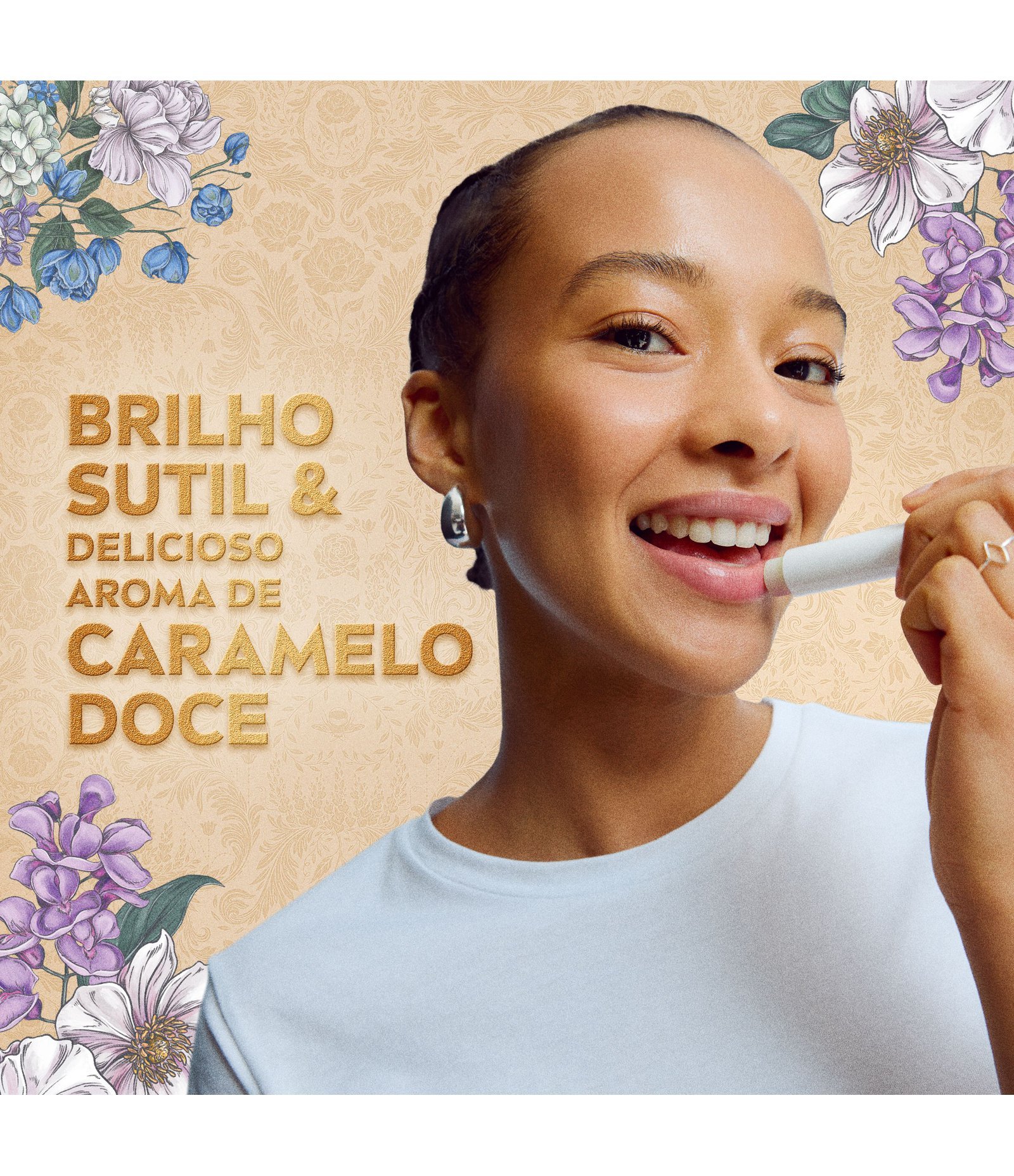 Hidratante Labial Biscoito de Baunilha Ed Limitada Bridgerton Nivea Amarelo 5