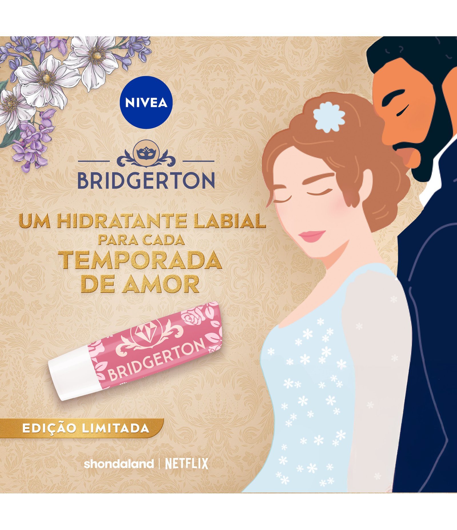 Hidratante Labial Merengue Rose Ed Limitada Bridgerton Nivea Rosa Claro 3