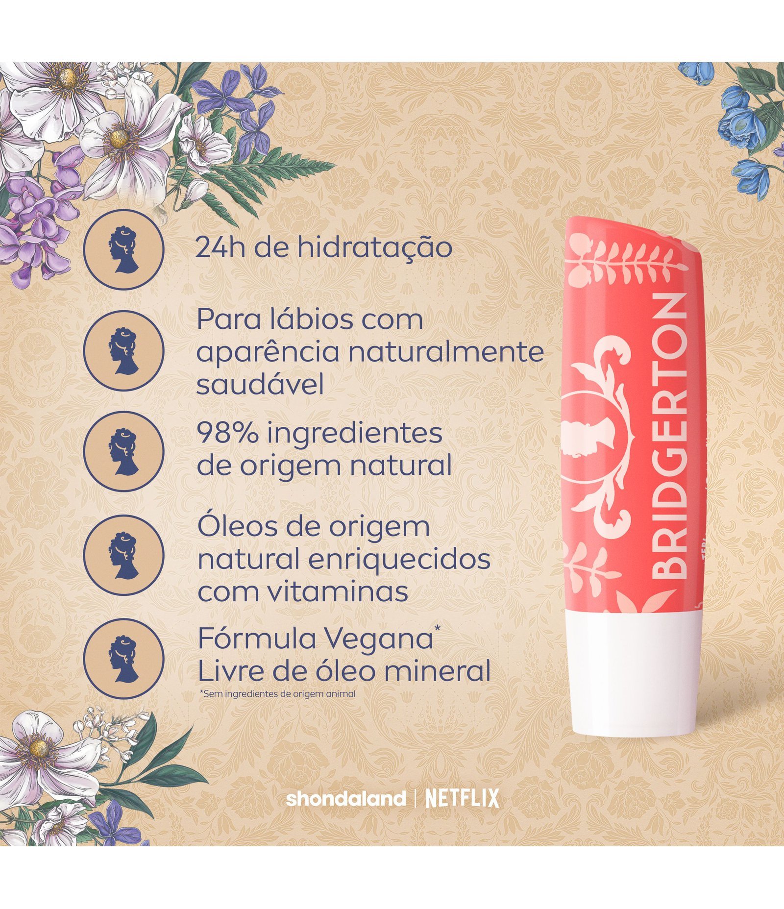 Hidratante Labial Chá de Pessego Ed Limitada Bridgerton Nivea Salmão 5