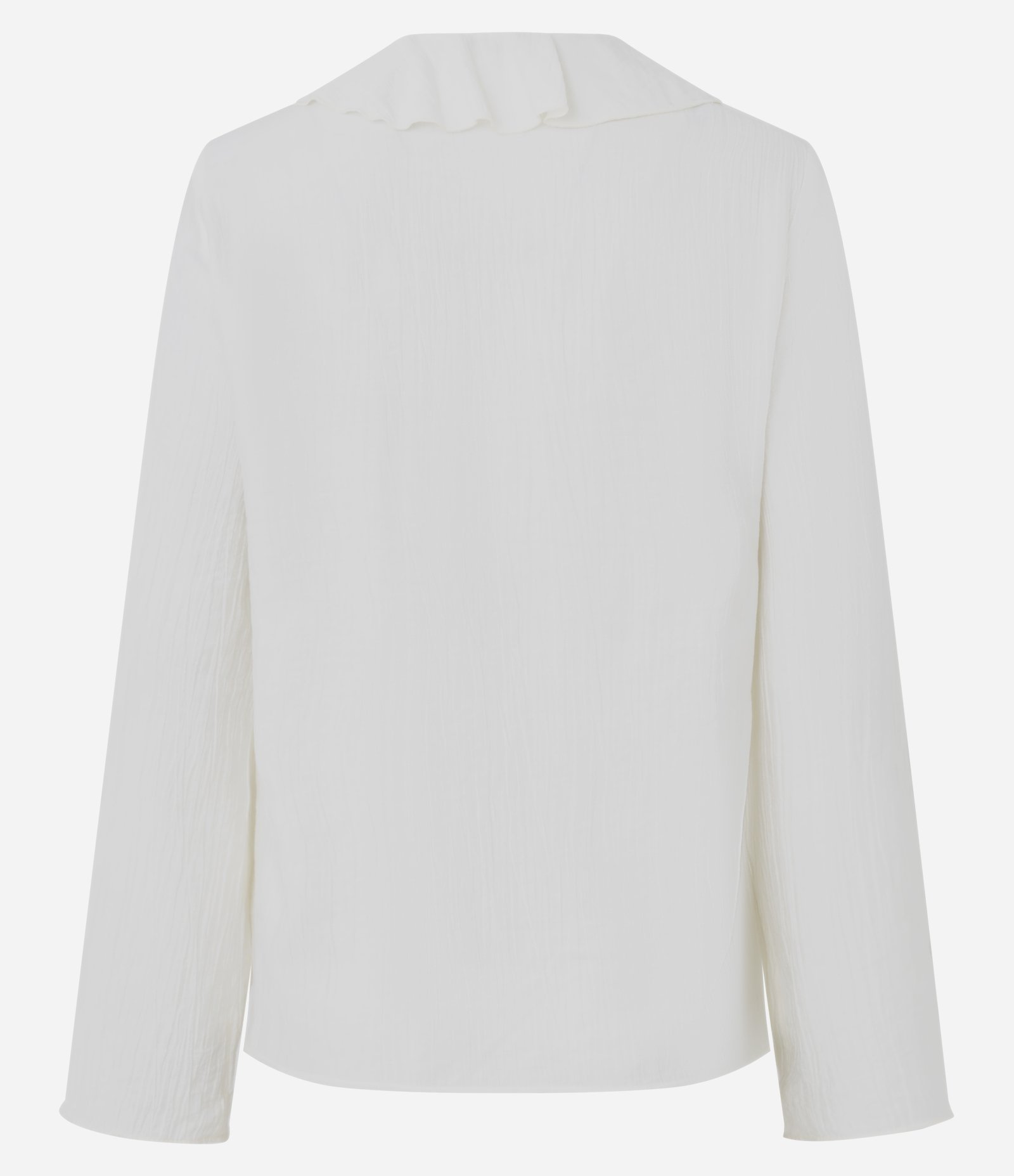 Blusa em Viscose com Babados no Decote Branco 3