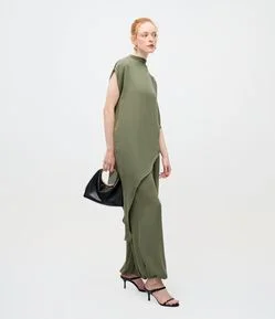 Calça Aladim em Chiffon com Transparência