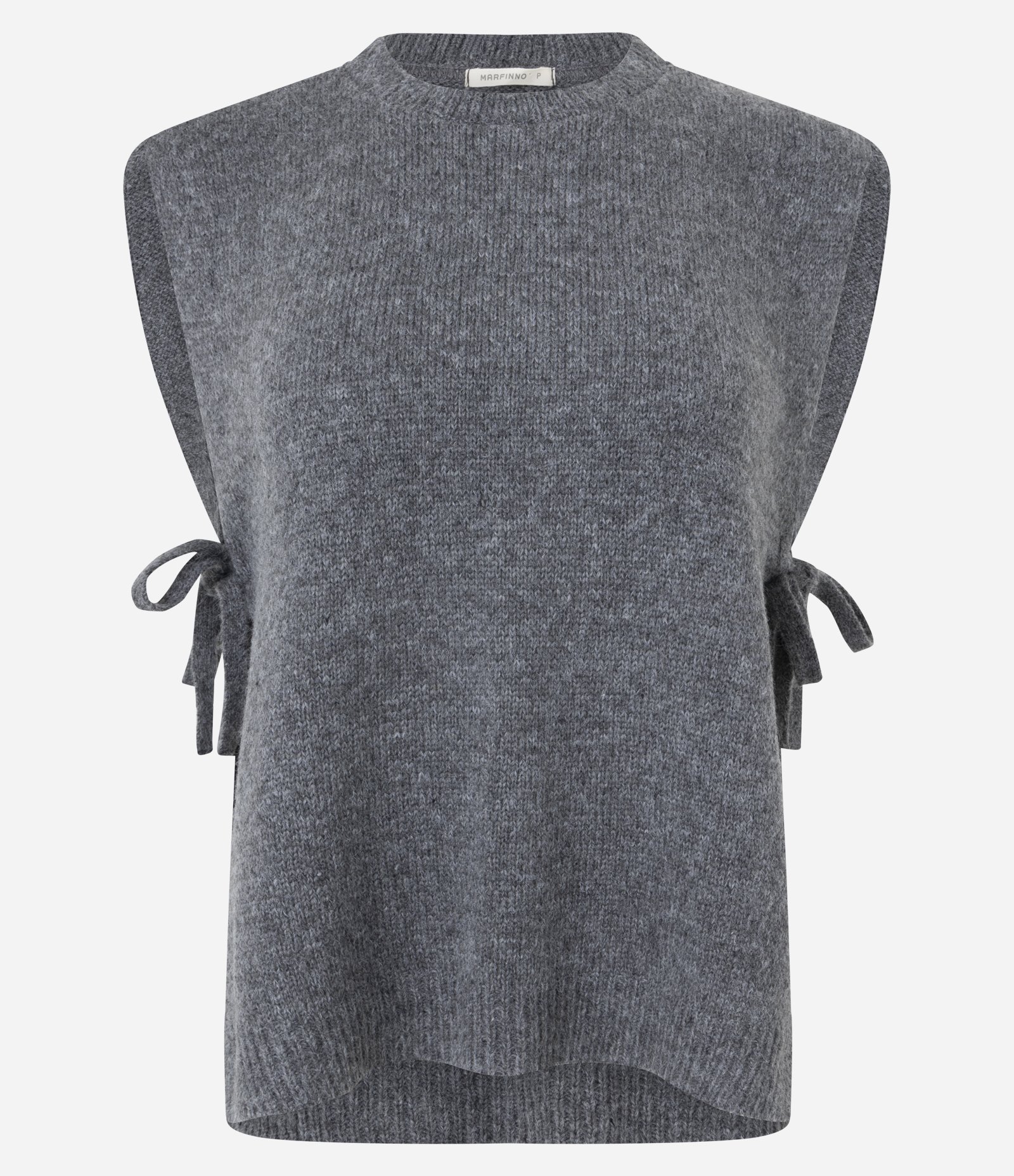 Colete em Viscose com Amarração nas Laterais Cinza 5