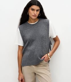 Colete em Viscose com Amarração nas Laterais