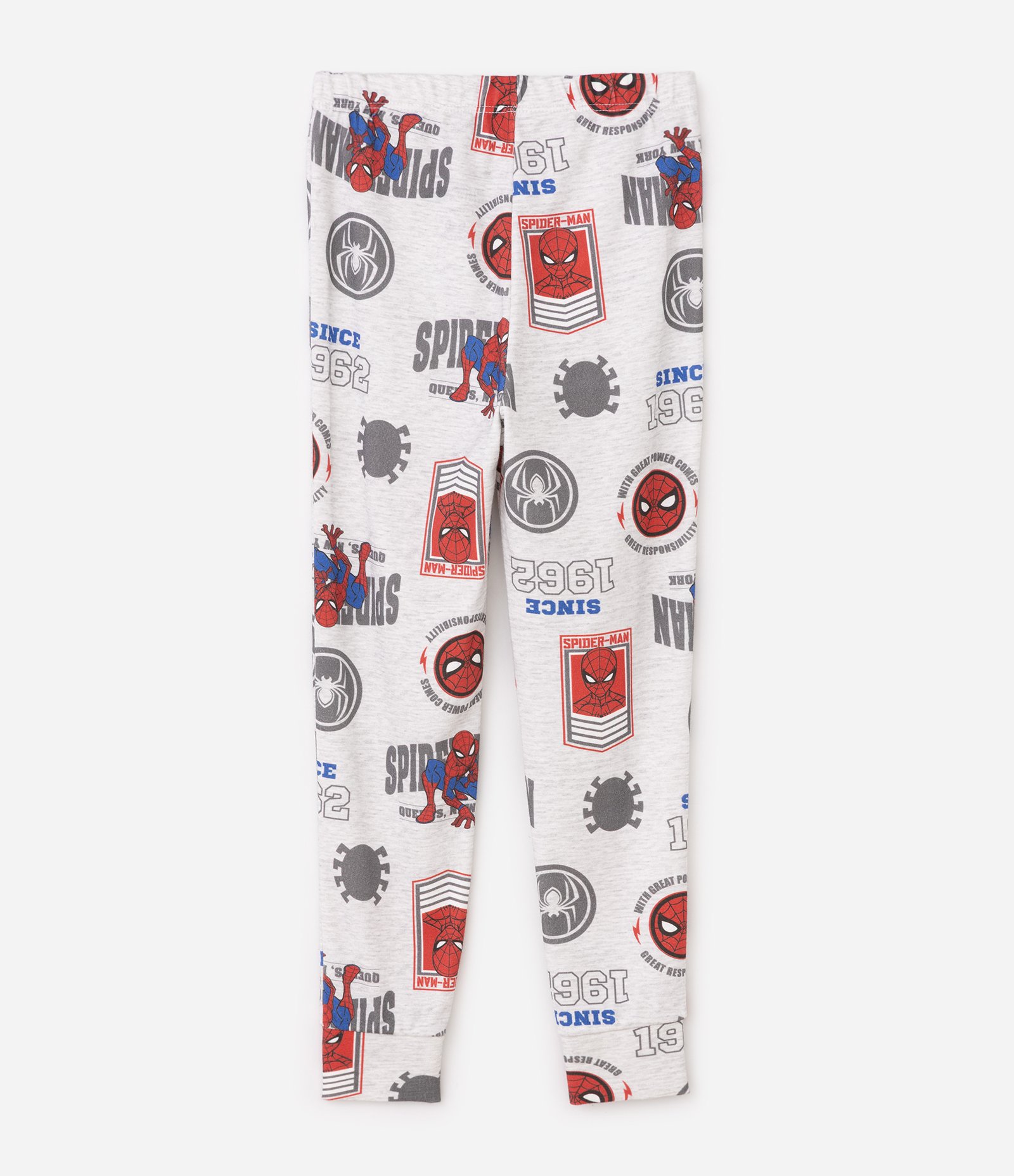 Pijama Longo Spider em Meia Malha - Tam 3 a 10 Anos Off White 5