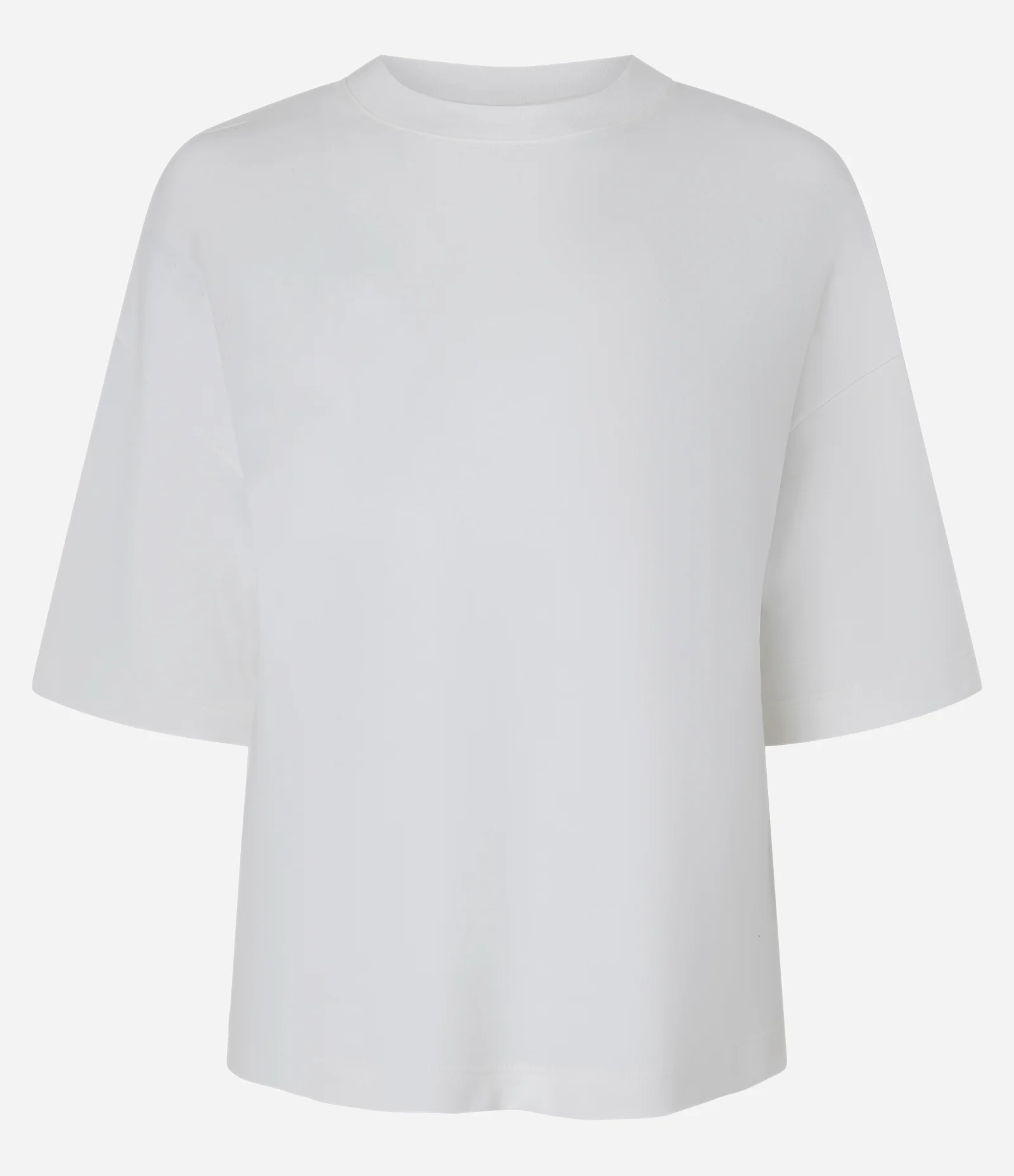 Blusa Oversized em Meia Malha com Caimento Estruturado Branco 1