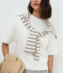 Blusa Oversized em Meia Malha com Caimento Estruturado