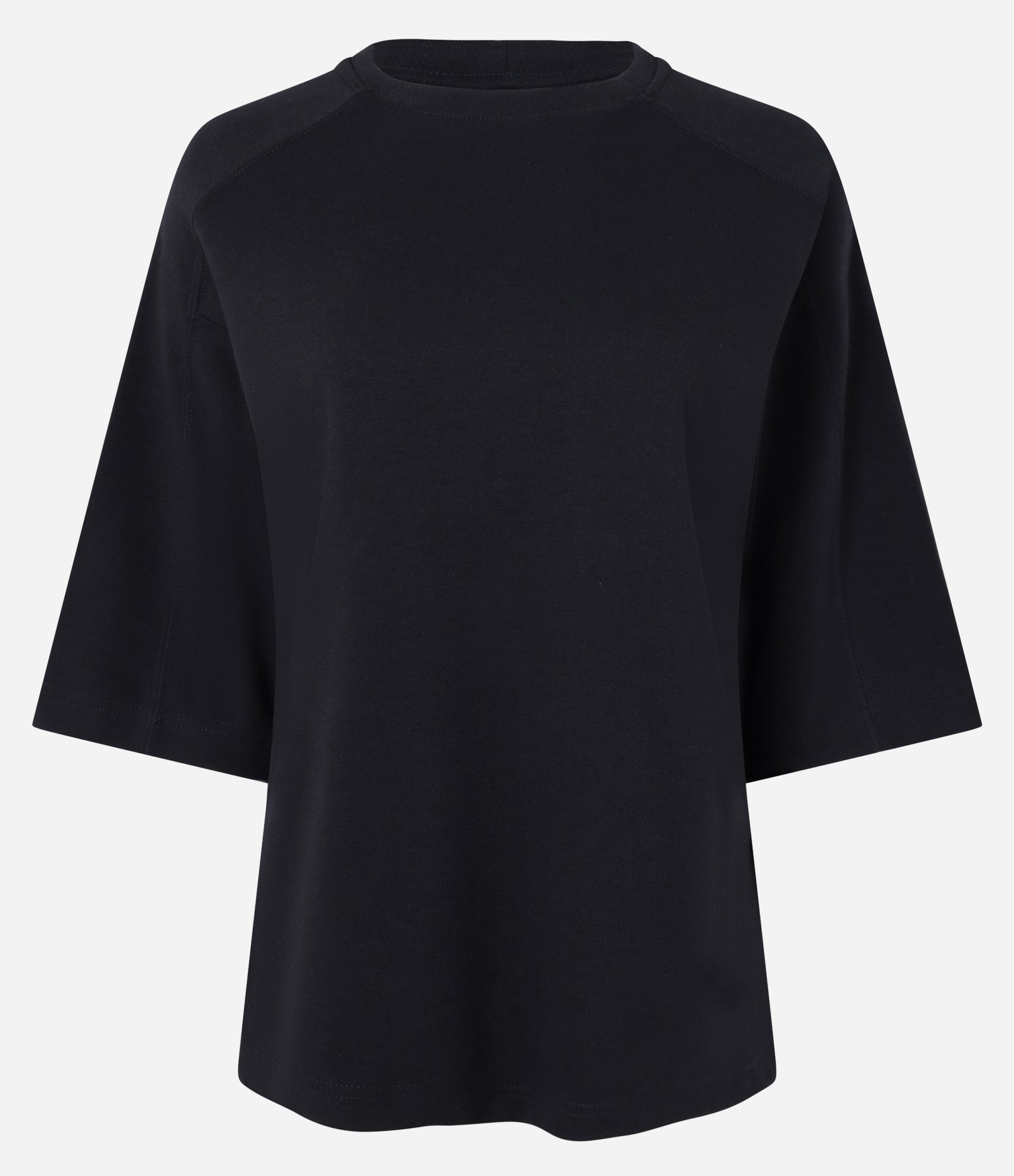 Blusa Oversized em Algodão com Mangas Amplas Preto 1