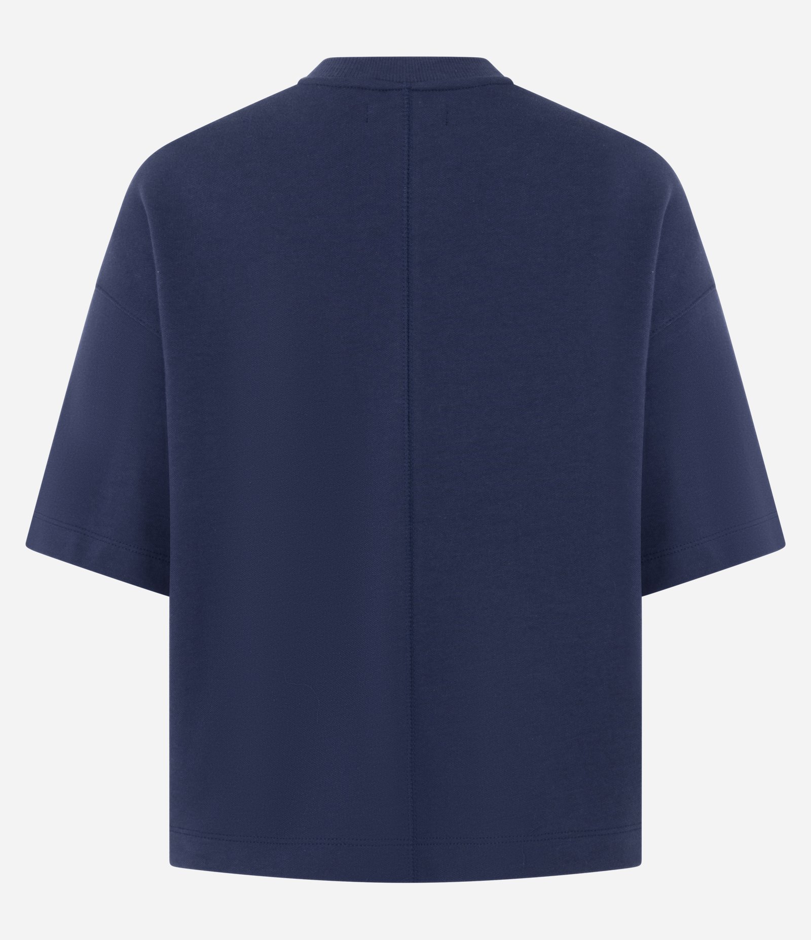 Blusa Oversized em Meia Malha com Caimento Estruturado Azul 2